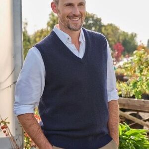 Massimo Piombo Men's V-Neck Lana Merino Sweater Vest XXL NWT